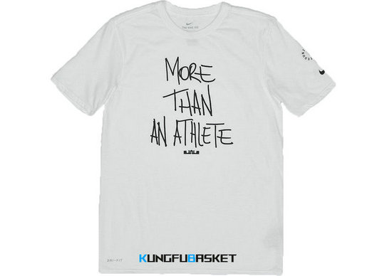 Kungfubasket LeBron James 'More Than An Athlete' T-Shirt - Blanc K32