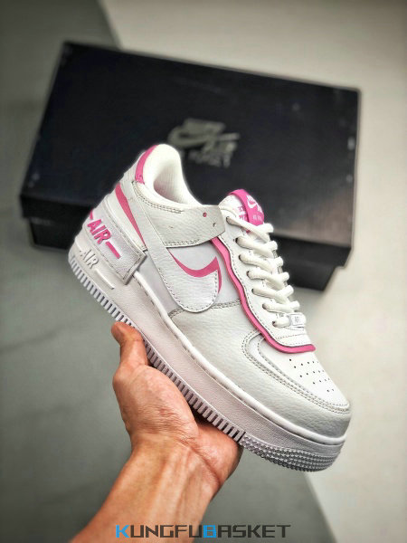 Kungfubasket Wmns Air Force 1 Shadow White/Pink fr205071